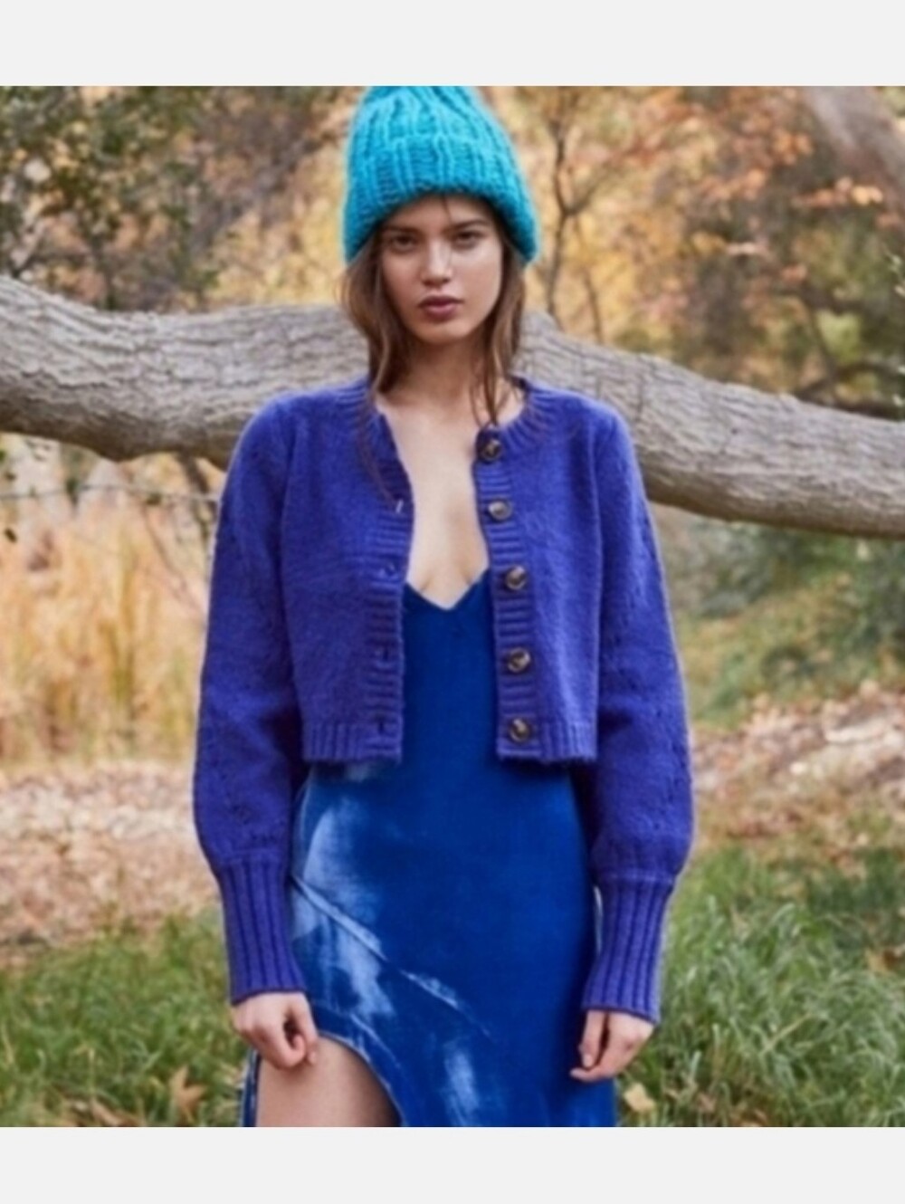 FOR LOVE AND LEMONS MIA KNIT POINTELLE CARDIGAN SWEATER